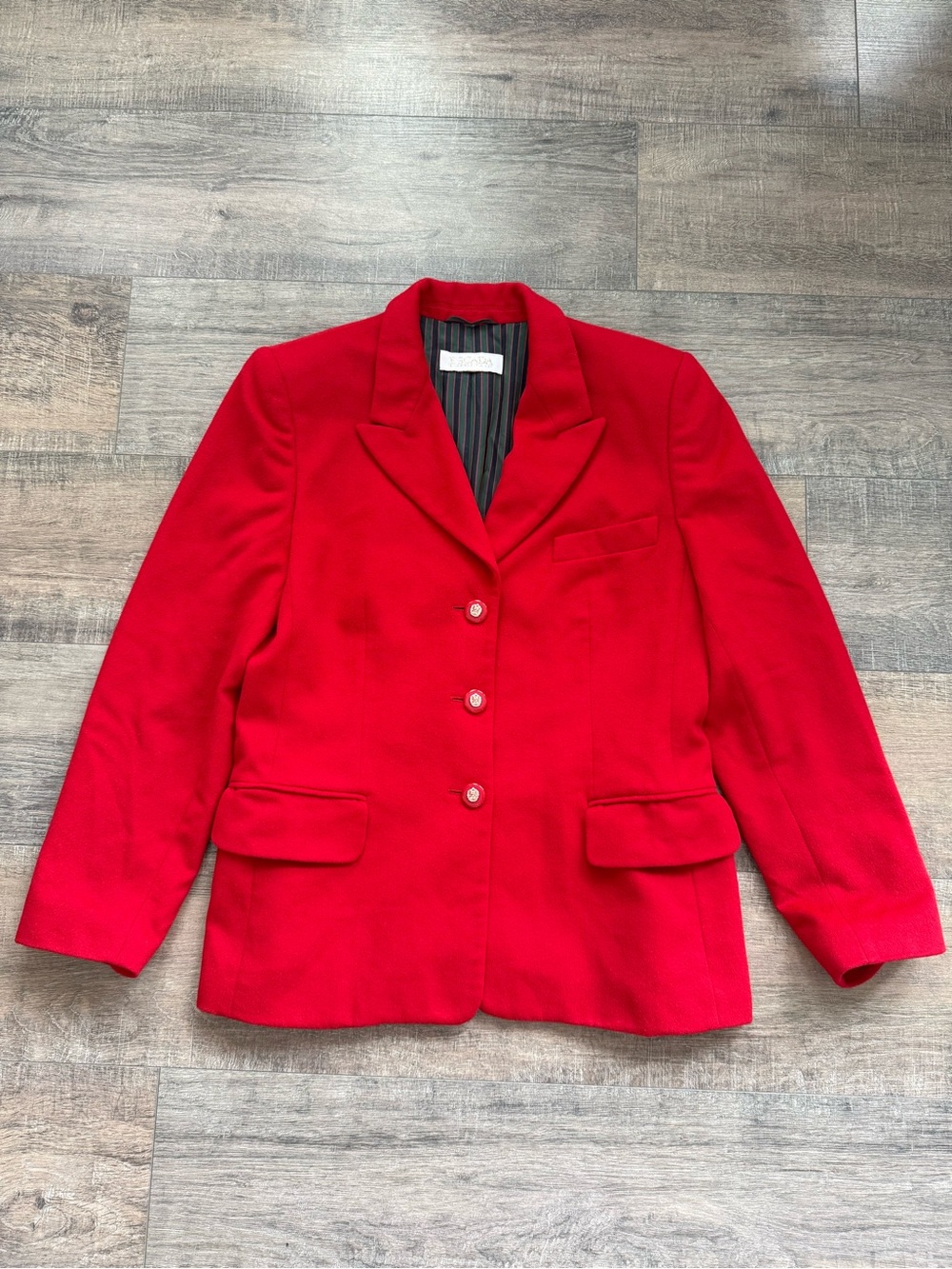 Escada Vintage Red Wool Angora Cashgorissimo Blazer